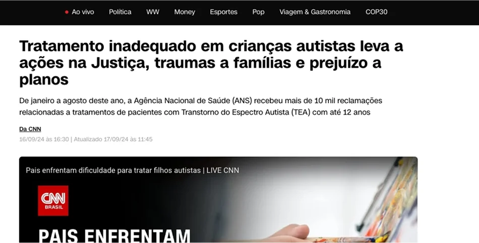 Notícia sobre autismo 5